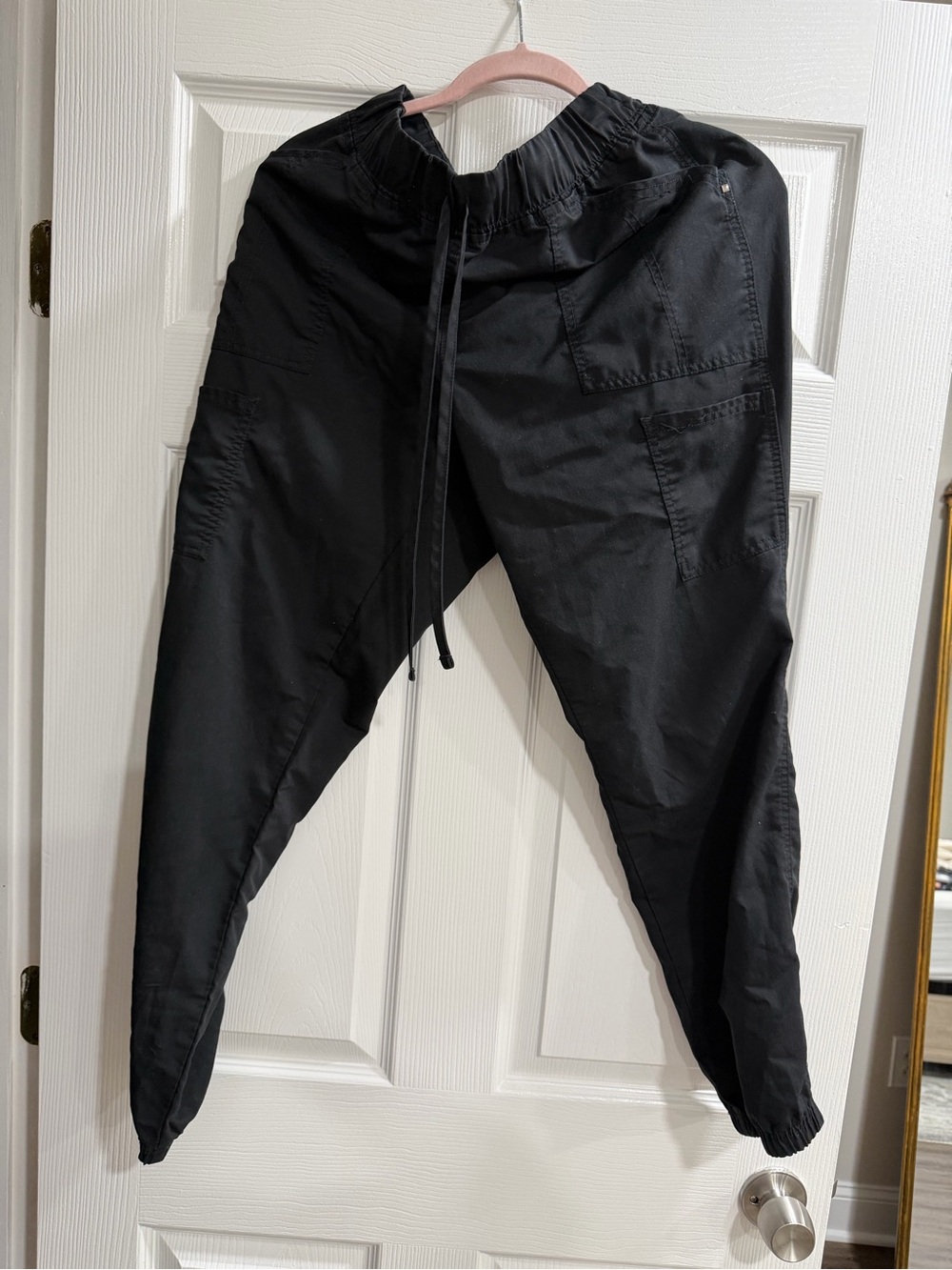 Black Scrub Star Scrub Pants Joggers
